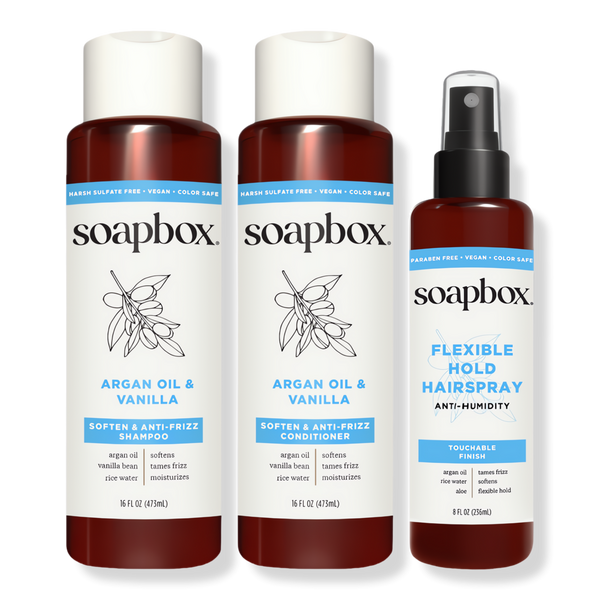 Soapbox Argan Oil & Vanilla Anti-Frizz Haircare Bundle #1