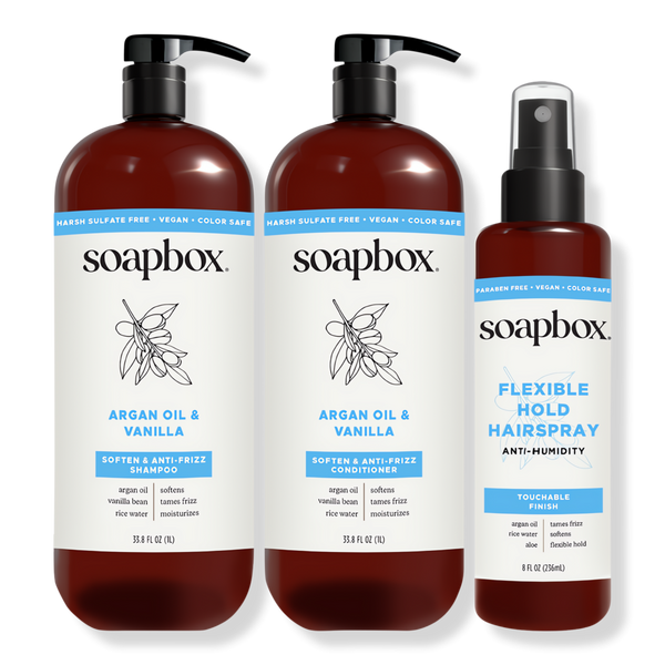 Soapbox Argan Oil & Vanilla Anti-Frizz Haircare Bundle #1