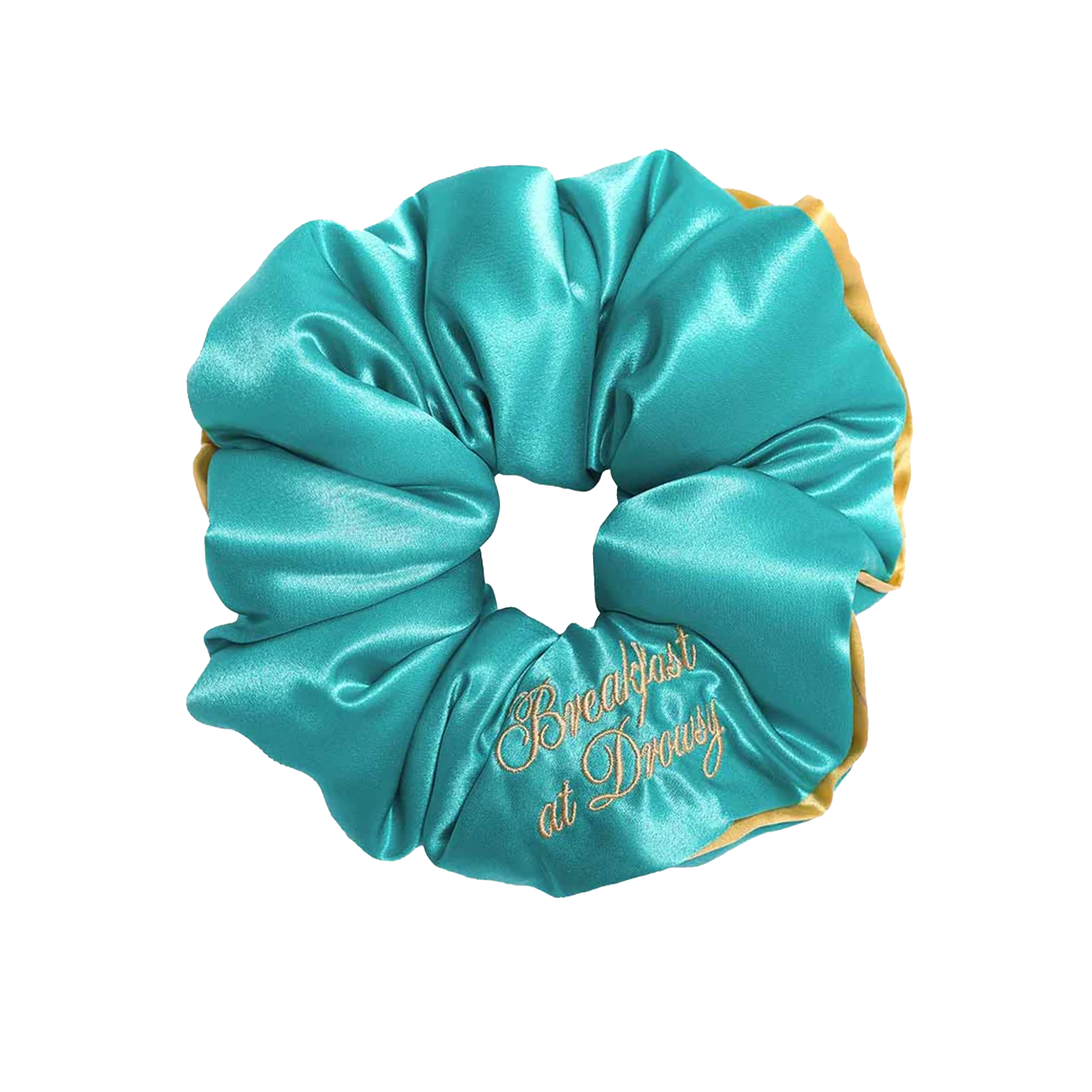 Drowsy Breakfast at Drowsy Turqouise XXL Padded Scrunchie #1
