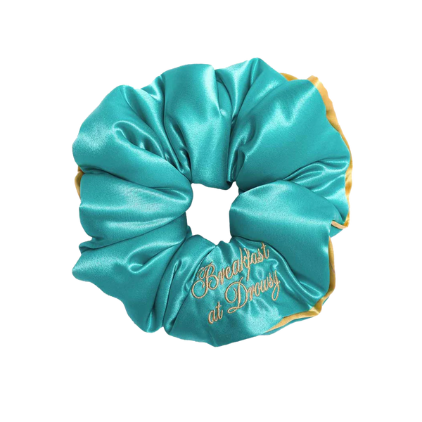 Drowsy Breakfast at Drowsy Turqouise XXL Padded Scrunchie #1