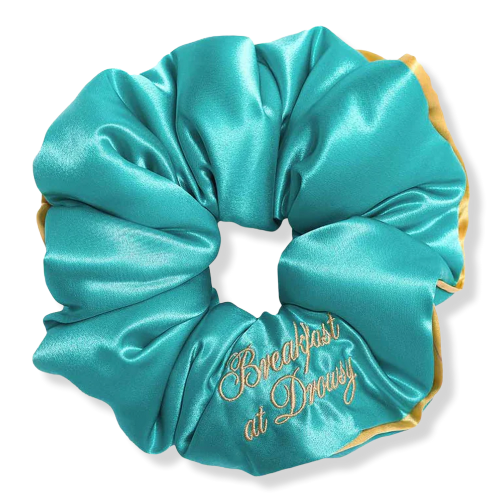 Breakfast at Drowsy Turquoise XXL Padded Scrunchie - turquoise