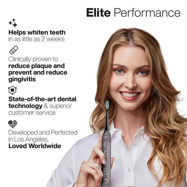 AquaSonic Elite Rechargeable Electric Toothbrush with 8 Brush Heads & Travel Case #6
