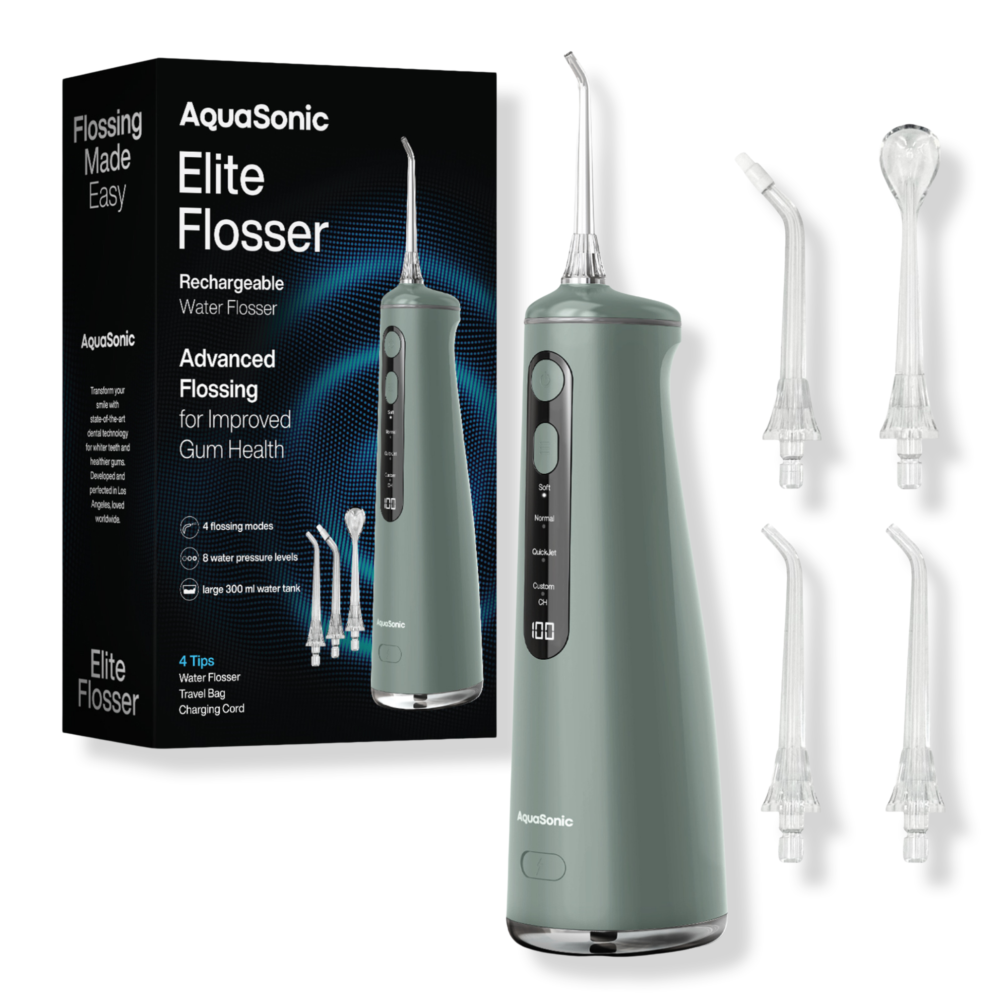 AquaSonic Elite Rechargeable Water Flosser Set #1