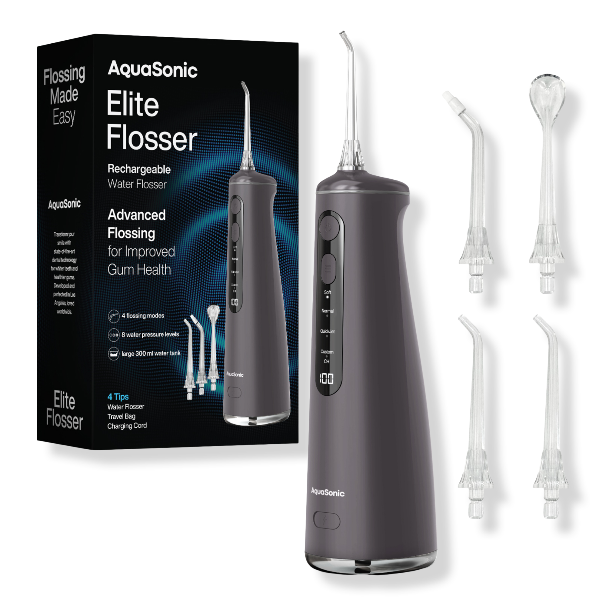AquaSonic Elite Rechargeable Water Flosser Set #1
