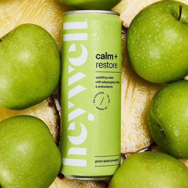 Heywell Calm + Restore Sparkling Green Apple Pineapple 12-Pack #3