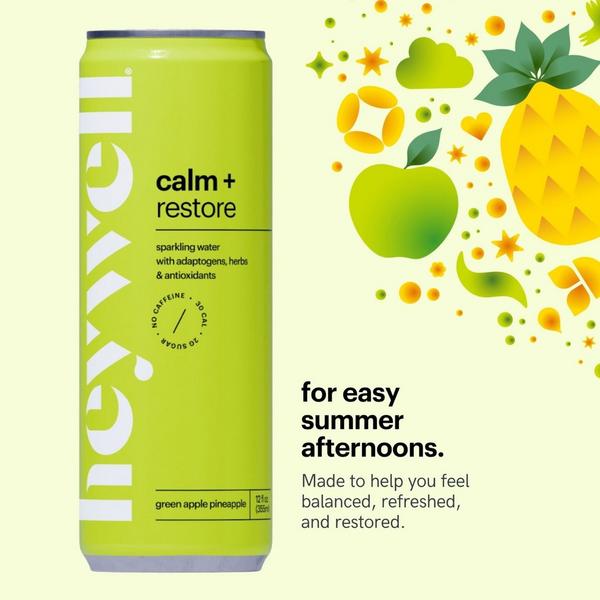 Heywell Calm + Restore Sparkling Green Apple Pineapple 12-Pack #5
