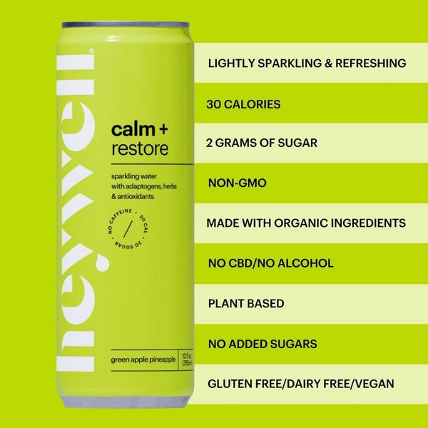 Heywell Calm + Restore Sparkling Green Apple Pineapple 12-Pack #6