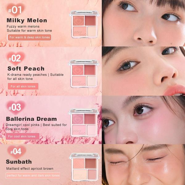 JudyDoll 2 in 1 Blush Highlight Palette #4