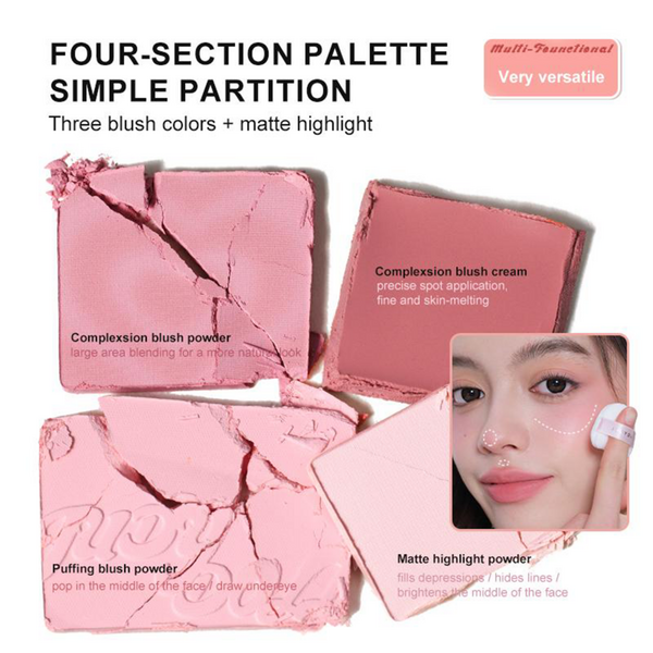 JudyDoll 2 in 1 Blush Highlight Palette #6