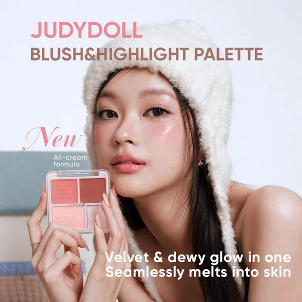 JudyDoll 2 in 1 Blush Highlight Palette #8