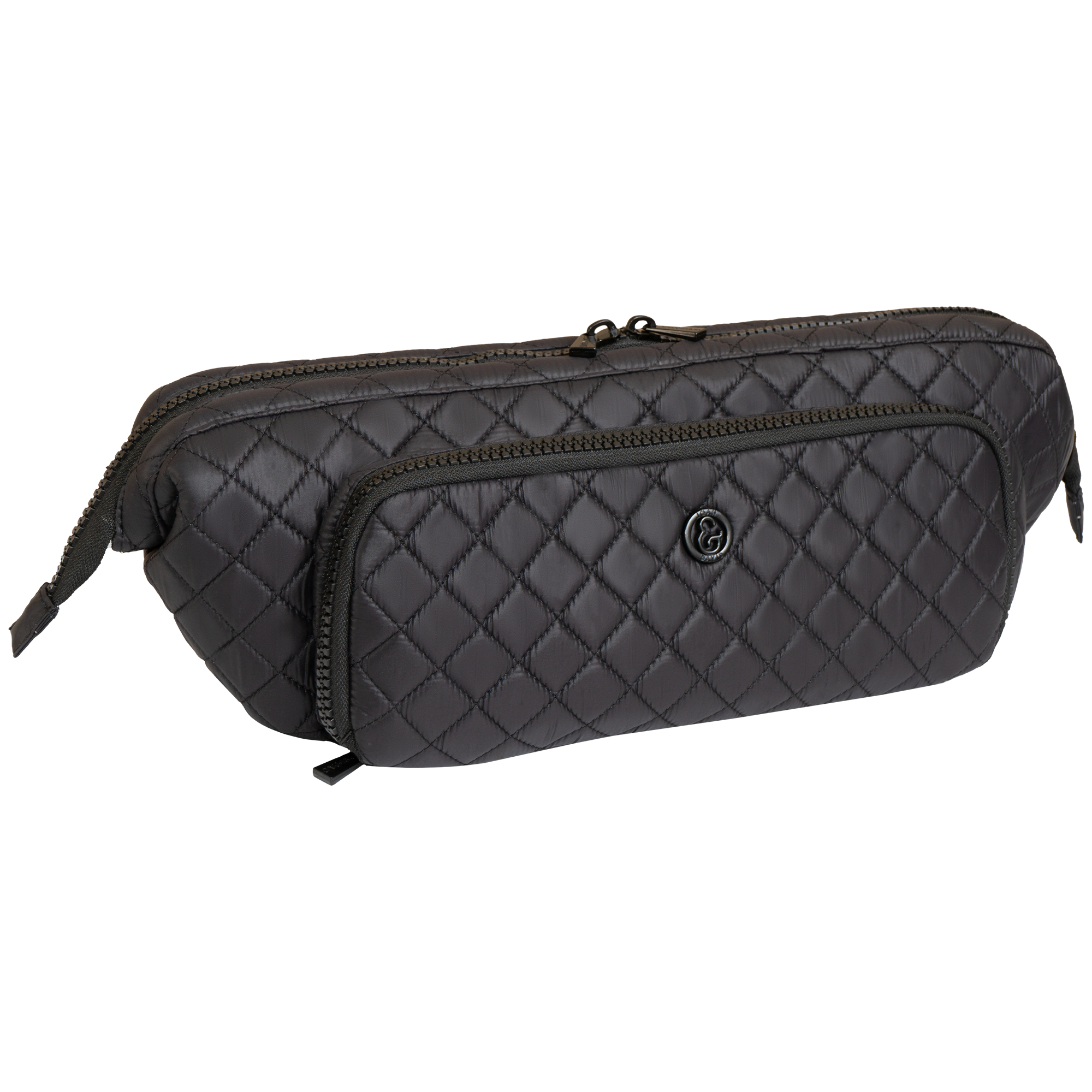 Joan & David Diamond Quilted Puffer Nylon Hair Tool Travel Bag #1