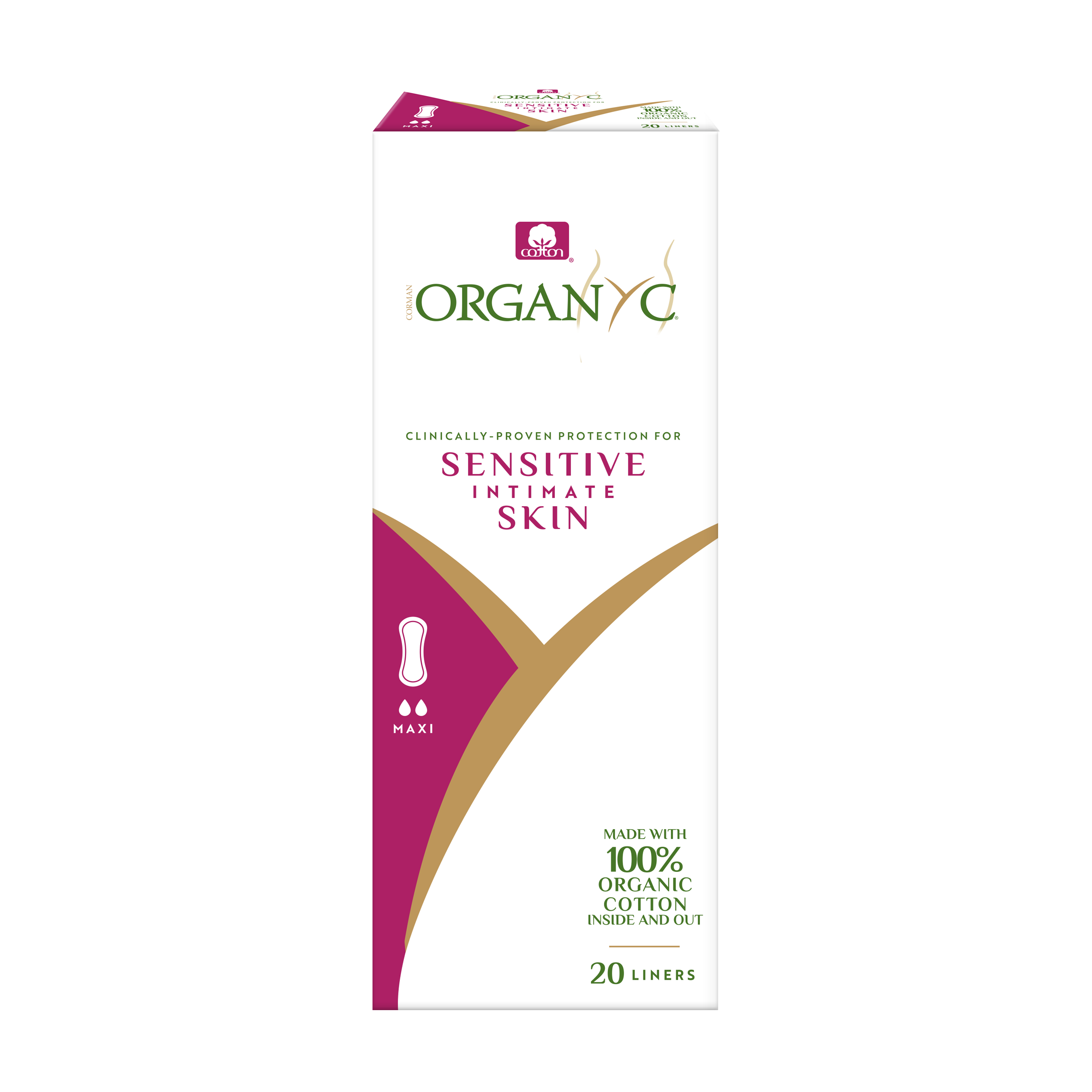 Organyc 100% Certified Organic Cotton Panty Liner, Maxi Flow #1
