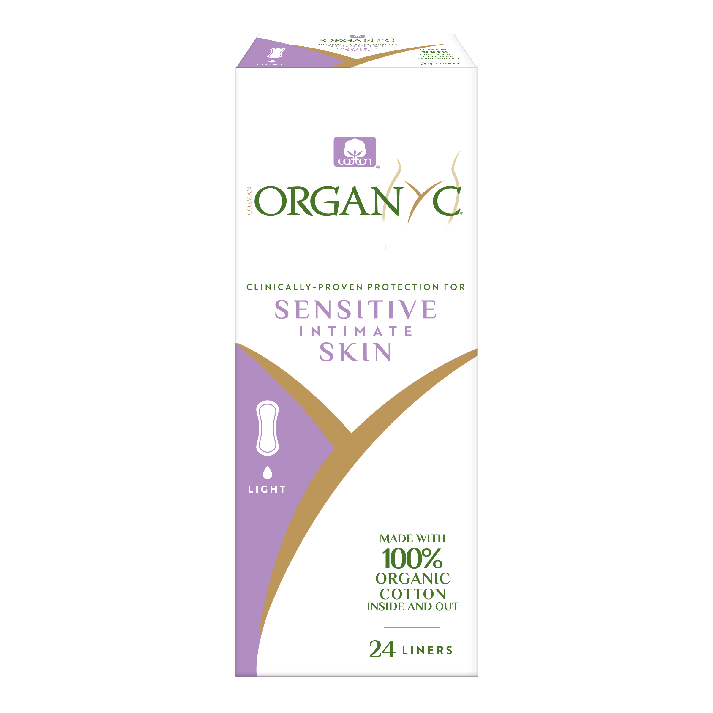 Organyc 100% Certified Organic Cotton Panty Liner, Flat #1