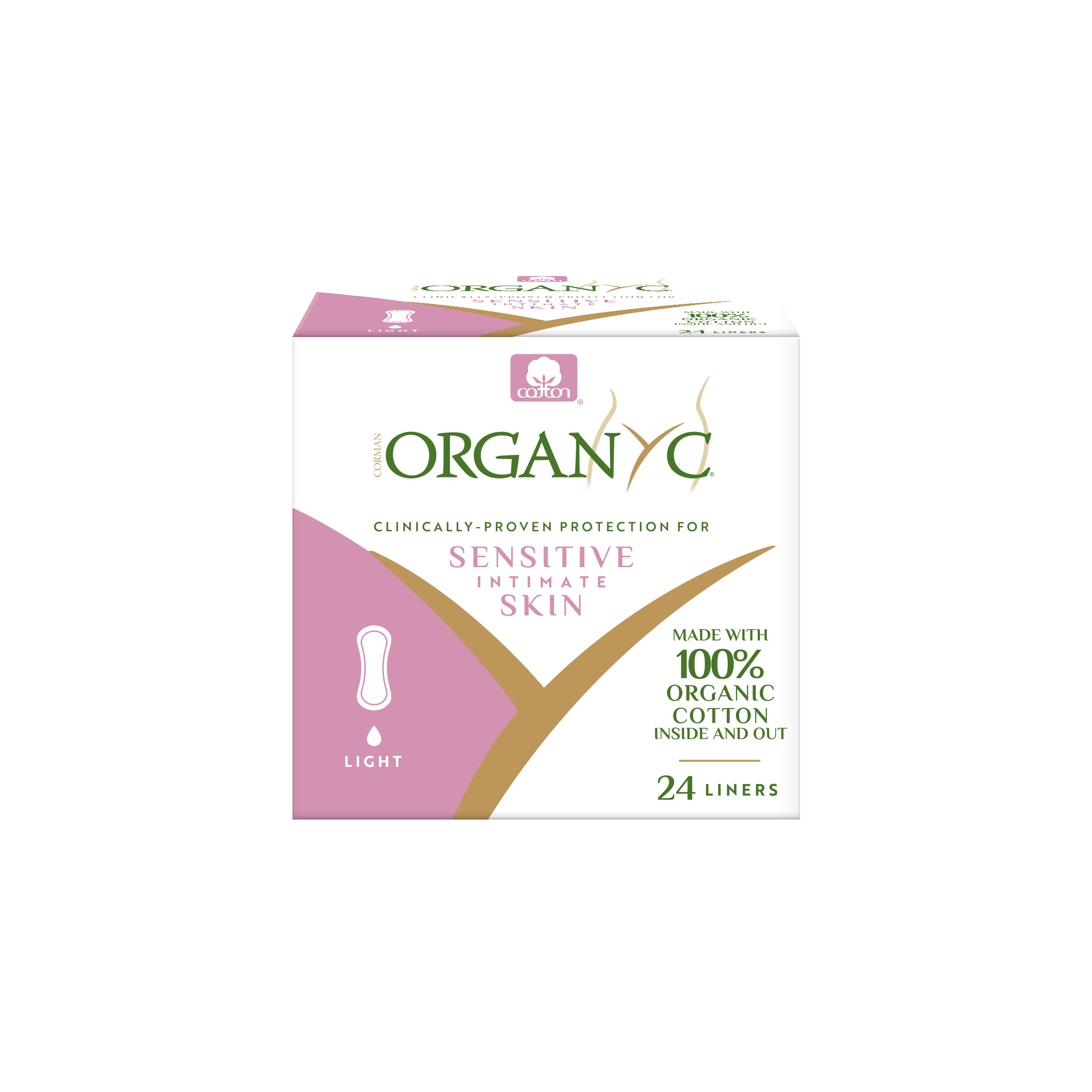 Organyc 100% Certified Organic Cotton Panty Liner, Folded #1