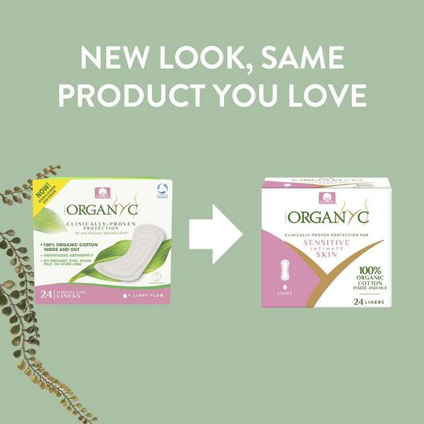 Organyc 100% Certified Organic Cotton Panty Liner, Folded #2