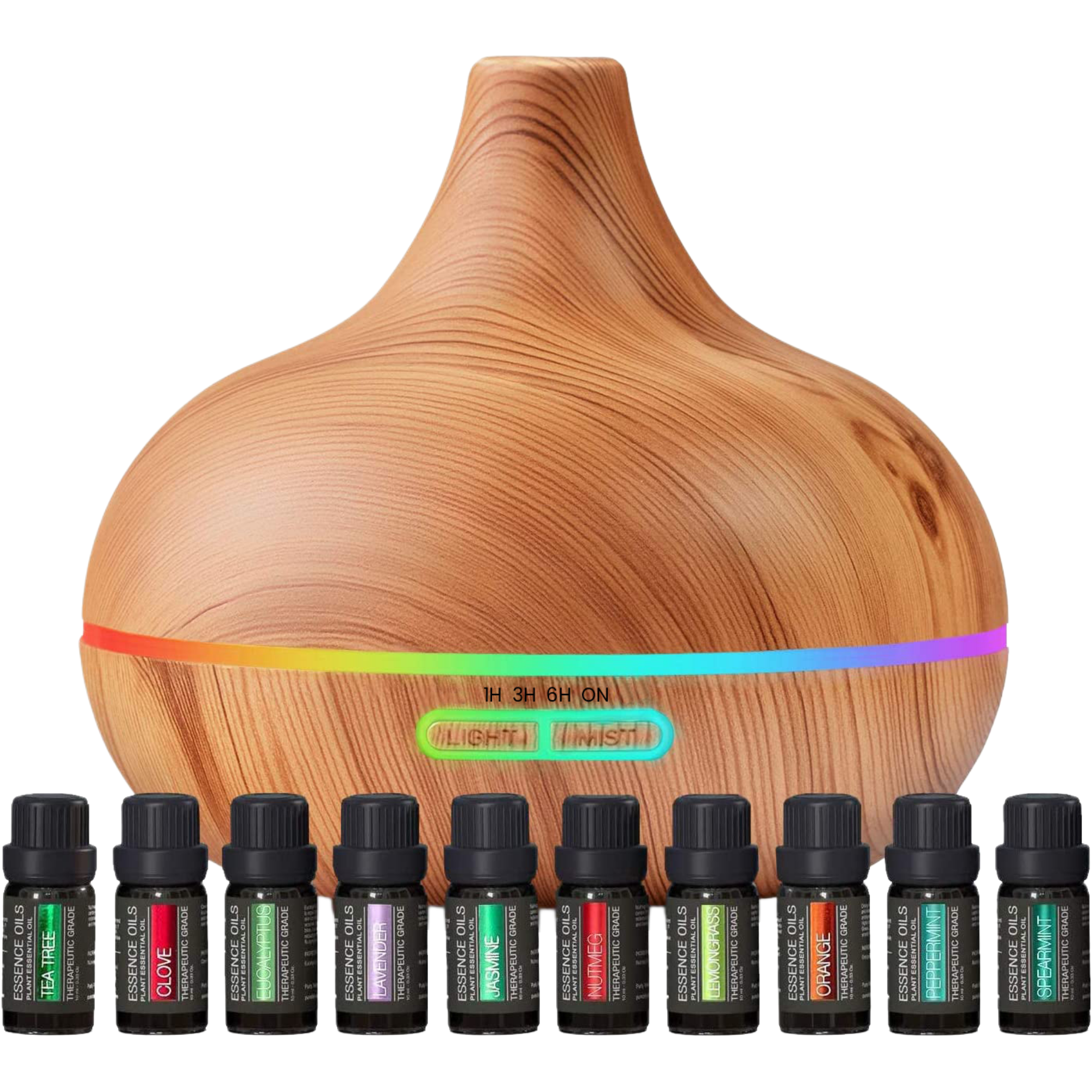 Pure Daily Care Ultrasonic Aromatherapy Home Diffuser with 10 Essential Oils Set #1