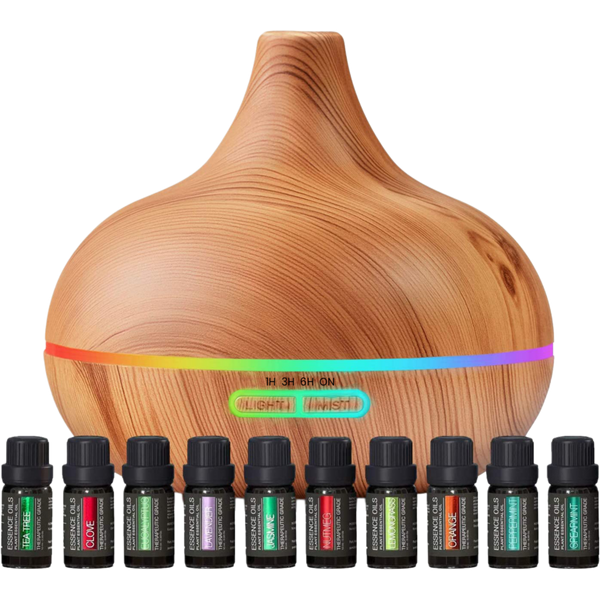 Pure Daily Care Ultrasonic Aromatherapy Home Diffuser with 10 Essential Oils Set #1