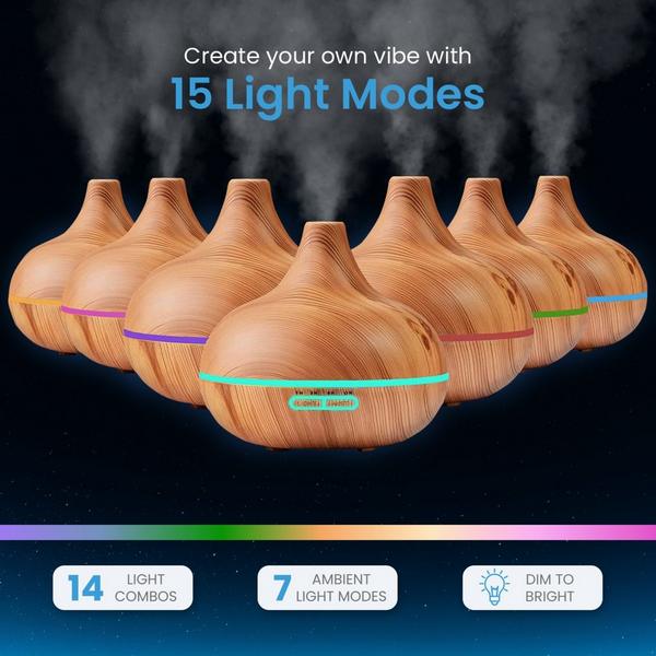 Pure Daily Care Ultrasonic Aromatherapy Home Diffuser with 10 Essential Oils Set #3