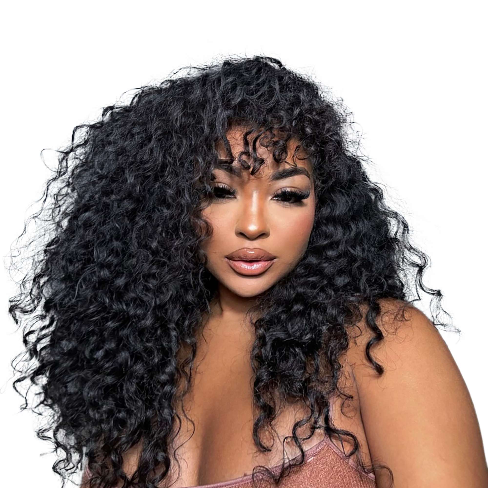 True + Pure Texture Island Curl Deep Wave Curly Human Hair Clip Ins Extensions #1