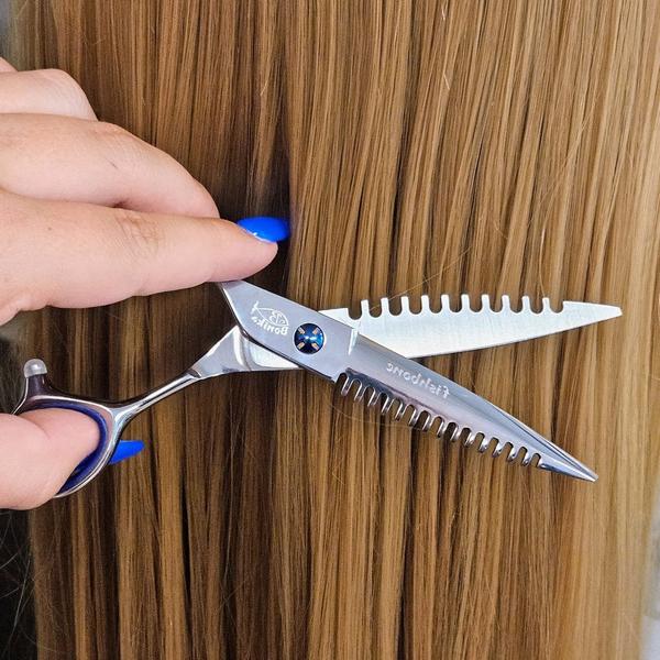 Bonika Shears Fishbone Razor Shears - Left Handed #3