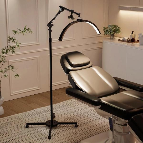OmySalon Height Adjustable Shadowless Half Moon LED Floor Lamp #2