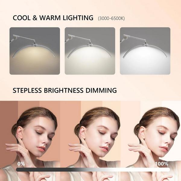 OmySalon Height Adjustable Shadowless Half Moon LED Floor Lamp #3