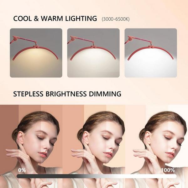 OmySalon Height Adjustable Shadowless Half Moon LED Floor Lamp #3