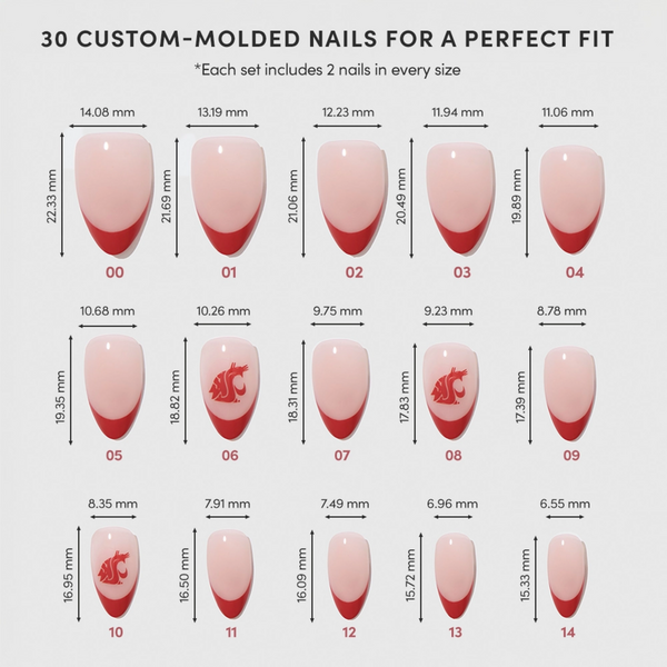 Glamnetic x Fanatics Nail Washington State Cougars Press-On Nails #5