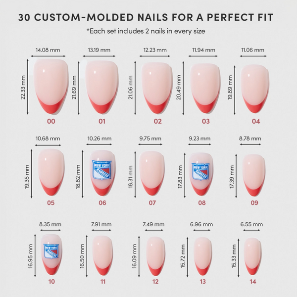 Glamnetic x Fanatics Nail New York Rangers Press-On Nails #5