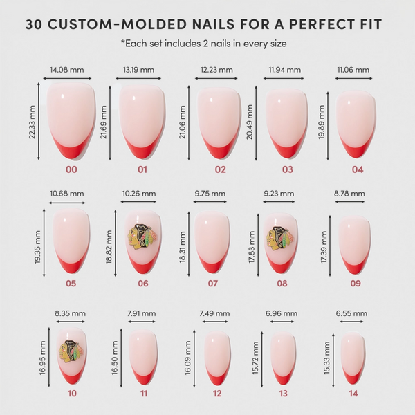 Glamnetic x Fanatics Nail Chicago Blackhawks Press-On Nails #5