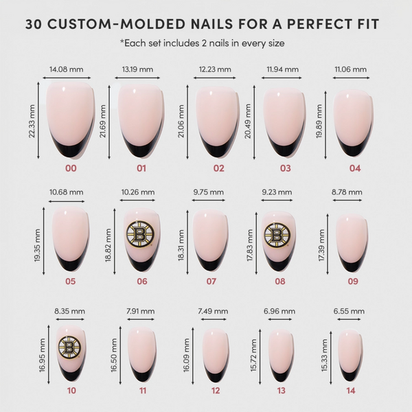 Glamnetic x Fanatics Nail Boston Bruins Press-On Nails #5