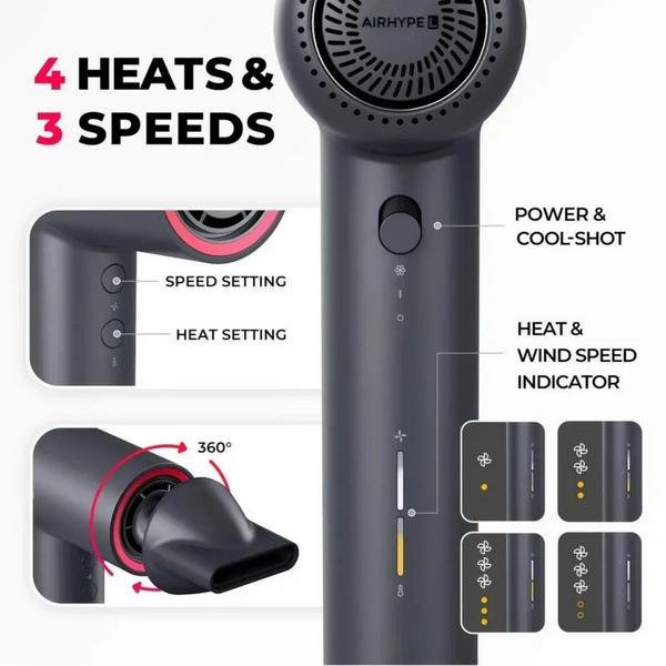 TYMO Beauty Airhype Lite High-Speed Hair Dryer with 1 Nozzle #2