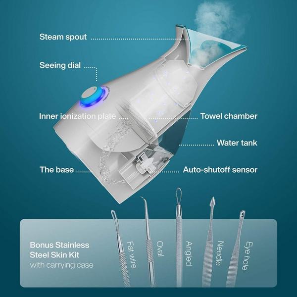 Pure Daily Care Nano Steamer 3-in-1 Facial Steamer, Humidifier, Towel Warmer with 5-Piece Skin Kit #2