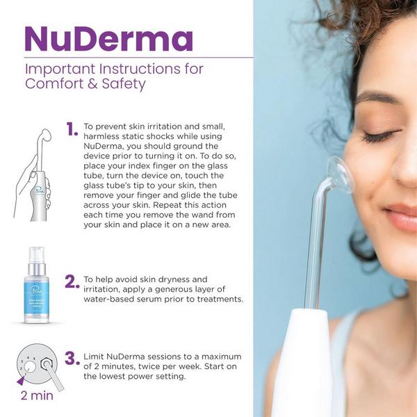 Pure Daily Care NuDerma Standard High Frequency Wand w/Argon Applicators #4