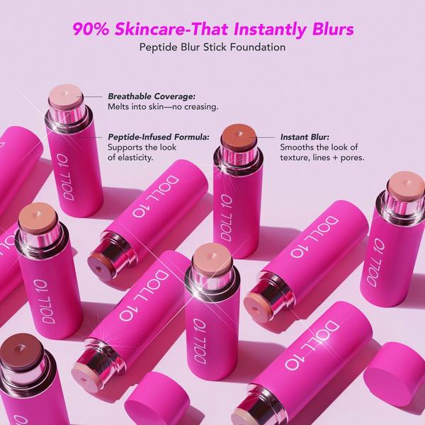 Doll 10 Peptide Blur Stick Foundation with Blurring Brush #4