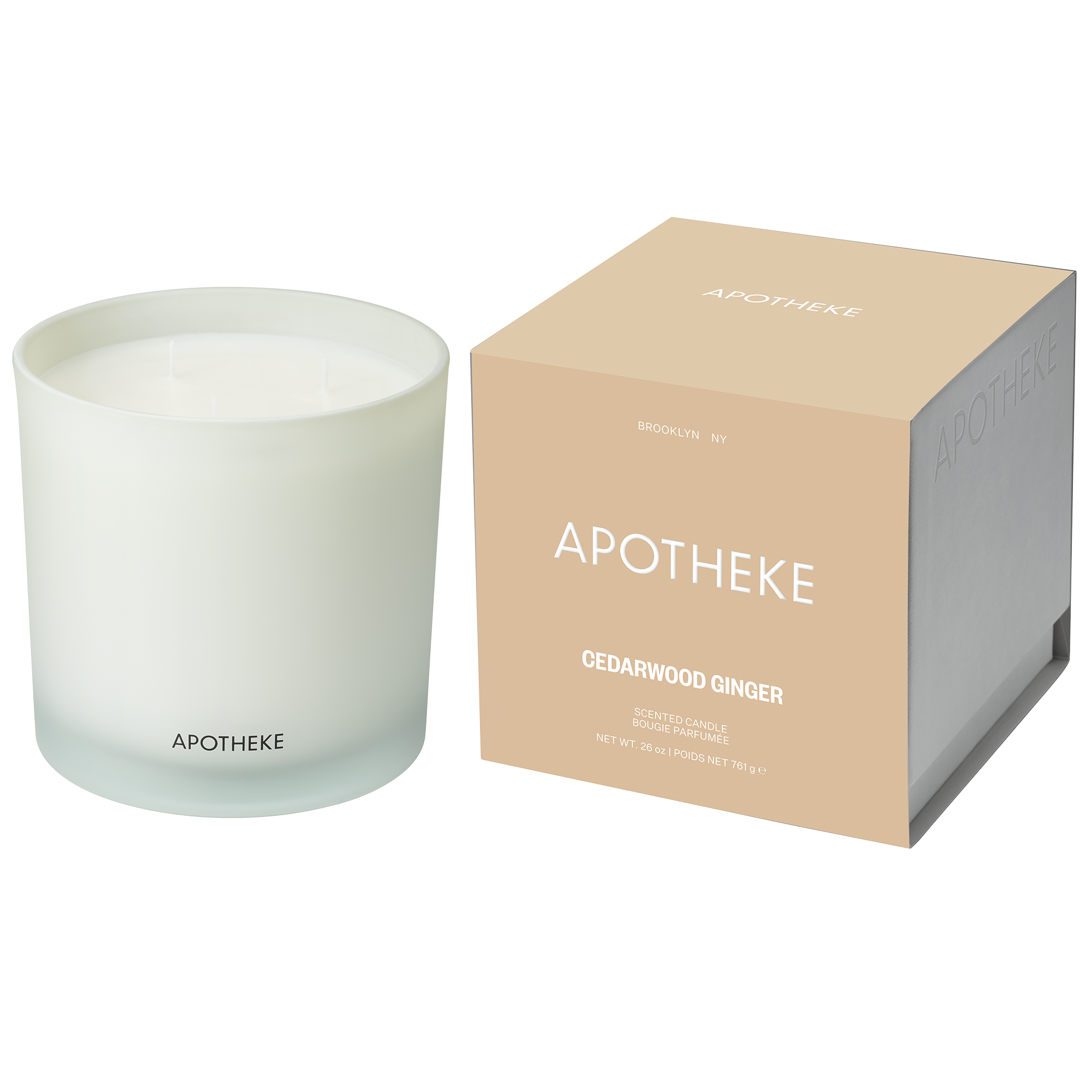 APOTHEKE Cedarwood Ginger Scented Candle #1