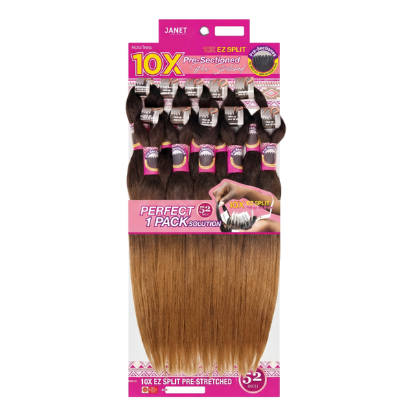 Janet Collection 10X EZ Split Pre-Stretched 52" Braiding Hair #1