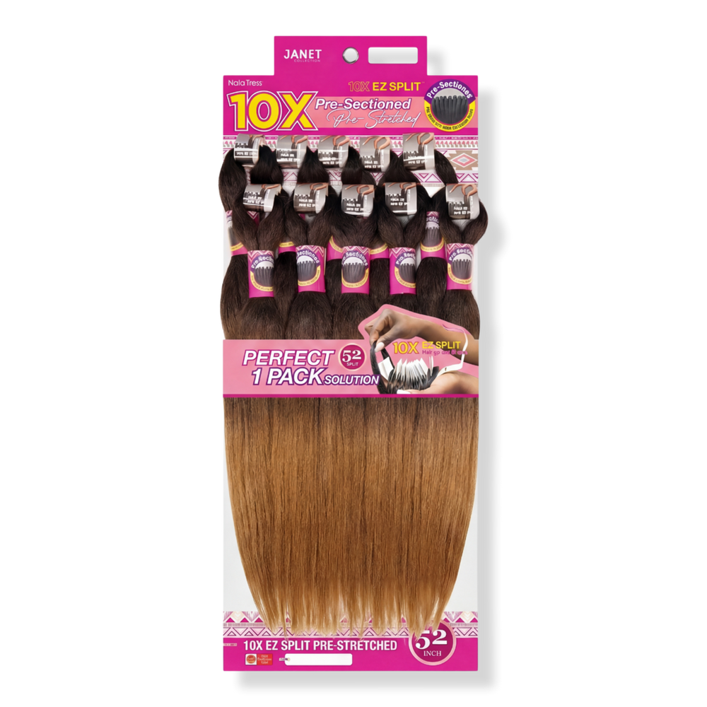 Janet Collection 10X EZ Split Pre-Stretched 52" Braiding Hair - Oet1b/30