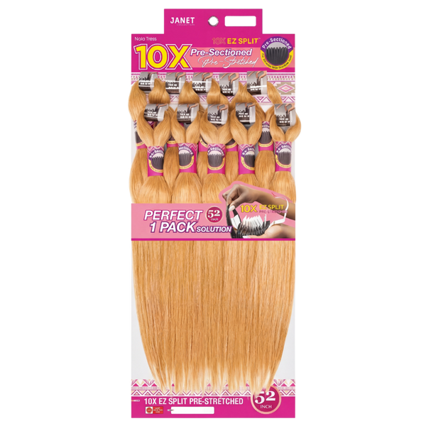 Janet Collection 10X EZ Split Pre-Stretched 52" Braiding Hair #1