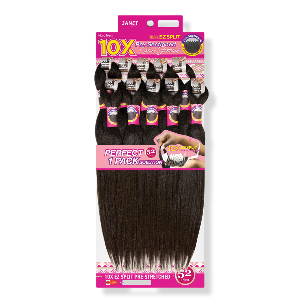Janet Collection 10X EZ Split Pre-Stretched 52" Braiding Hair - 2