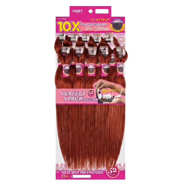 Janet Collection 10X EZ Split Pre-Stretched 52" Braiding Hair #1