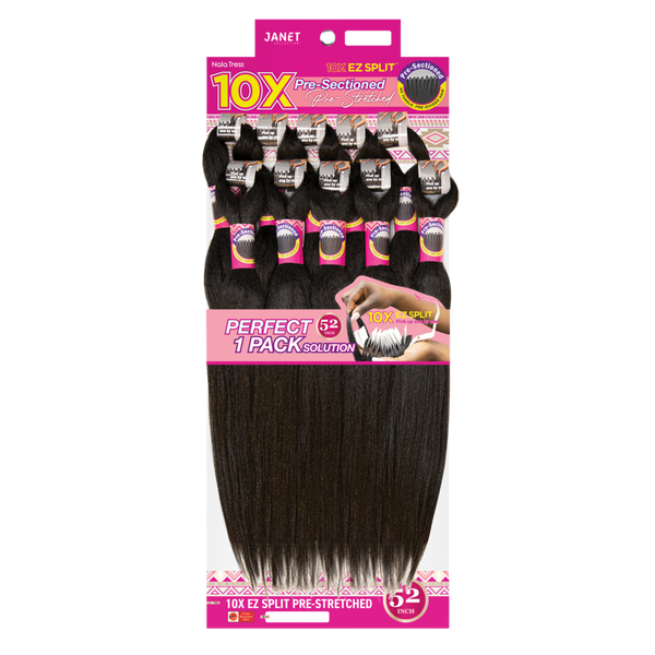Janet Collection 10X EZ Split Pre-Stretched 52" Braiding Hair #1