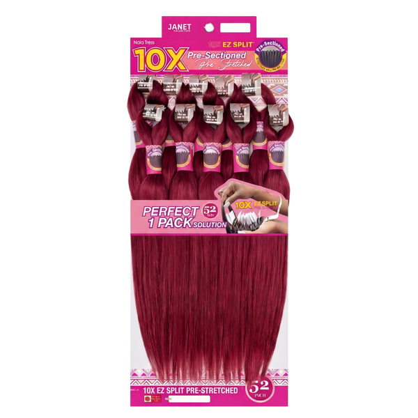 Janet Collection 10X EZ Split Pre-Stretched 52" Braiding Hair #1