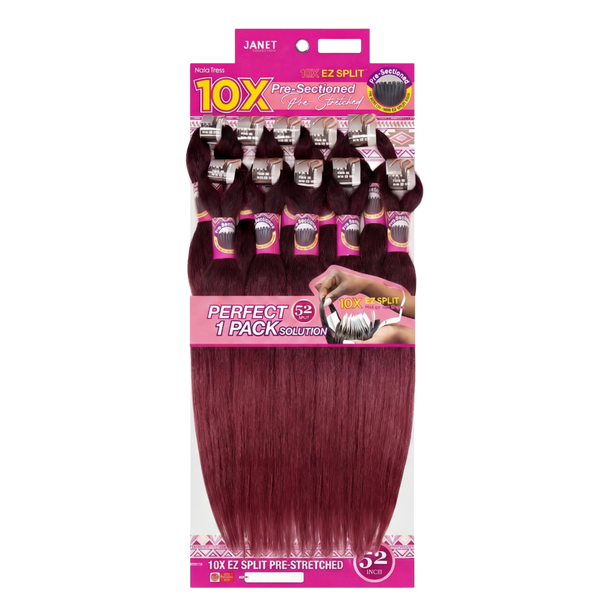 Janet Collection 10X EZ Split Pre-Stretched 52" Braiding Hair #1