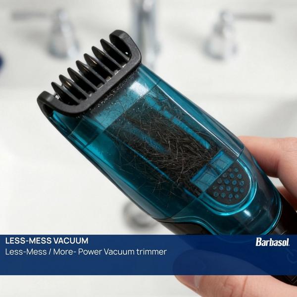 Barbasol Shaving Rechargeable Men’s Vacuum Beard Trimmer with LCD & Adjustable Settings #2