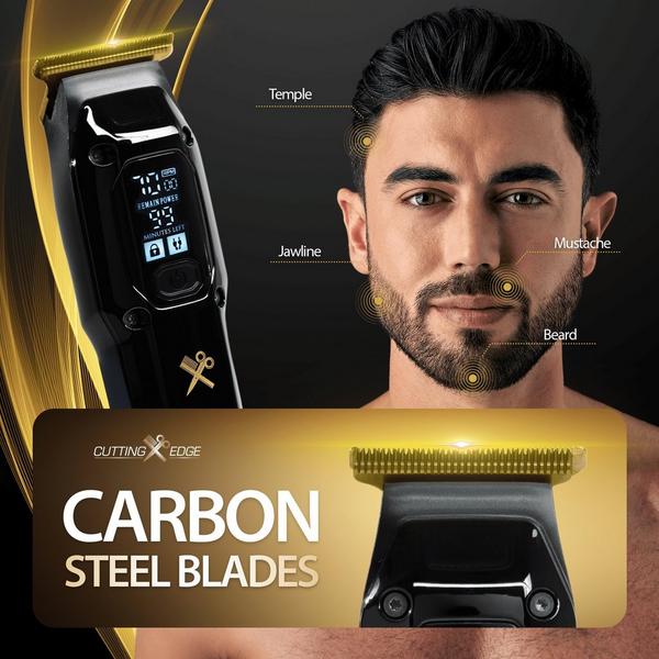 Cutting Edge Rechargeable LCD T-Blade Electric Shaver for Men – Beard & Hair Grooming Kit #5
