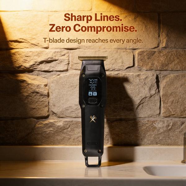 Cutting Edge Rechargeable LCD T-Blade Electric Shaver for Men – Beard & Hair Grooming Kit #7