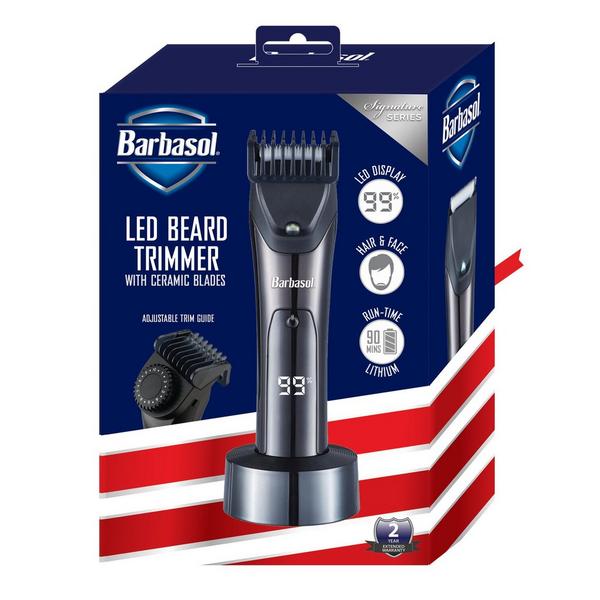 Barbasol Shaving Rechargeable LCD Beard Trimmer with Ceramic Blade and LED Light #3