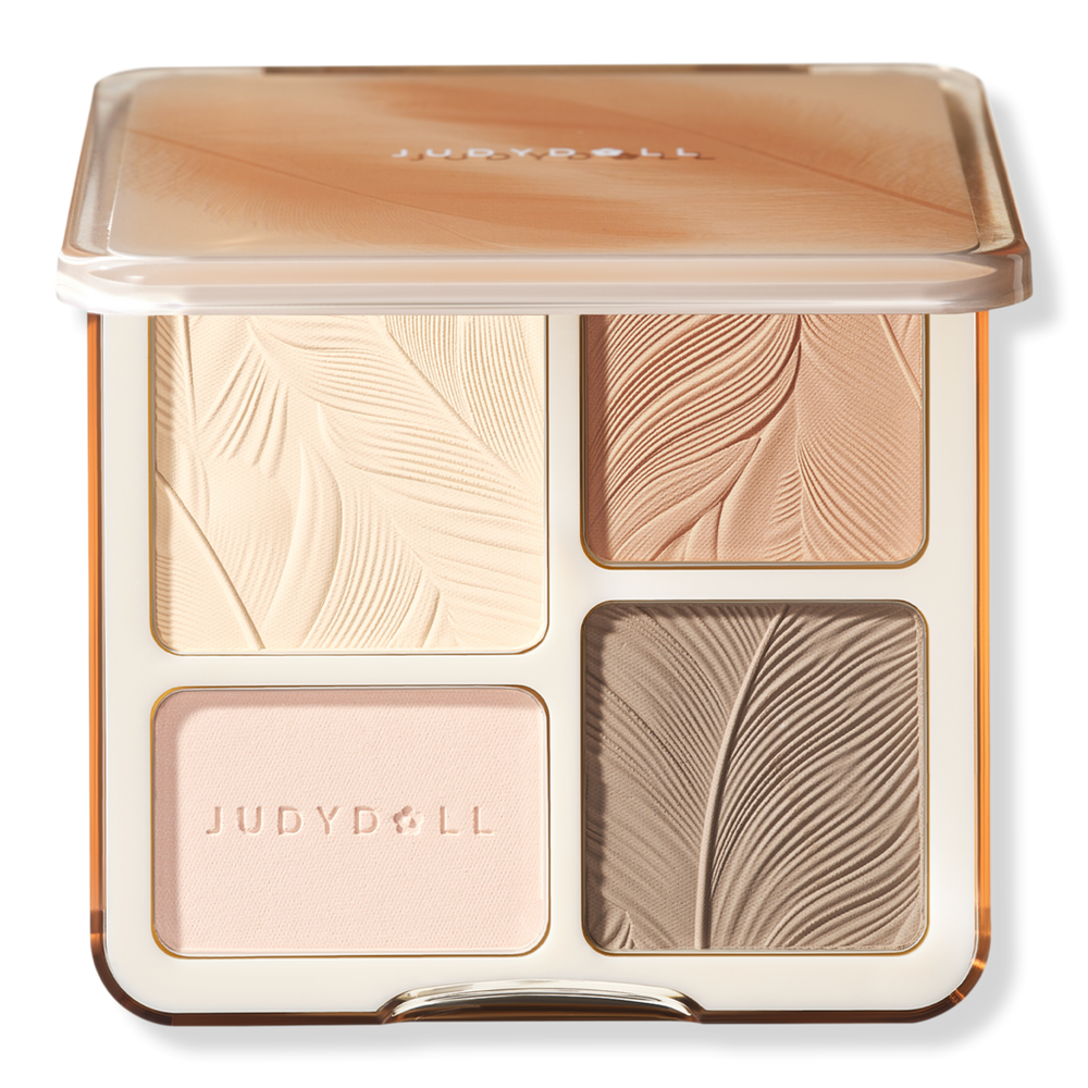JudyDoll 2 IN 1 Highlighter Contour Palette - 05 Feather Glow Palette