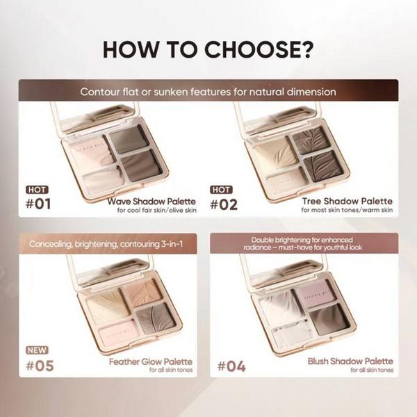 JudyDoll 2 IN 1 Highlighter Contour Palette #5